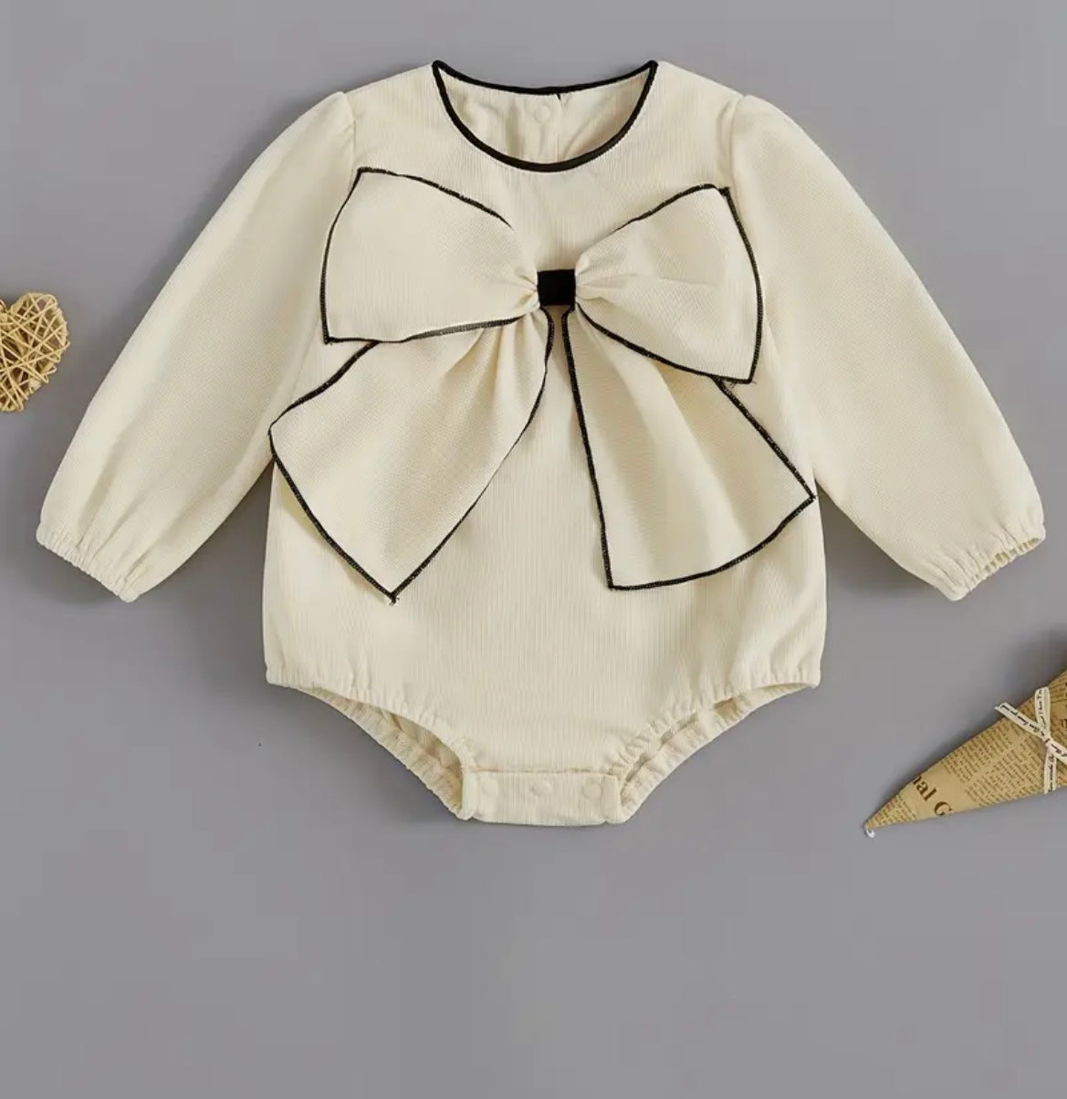 Big Bow Detail Baby Dress 6-12mo