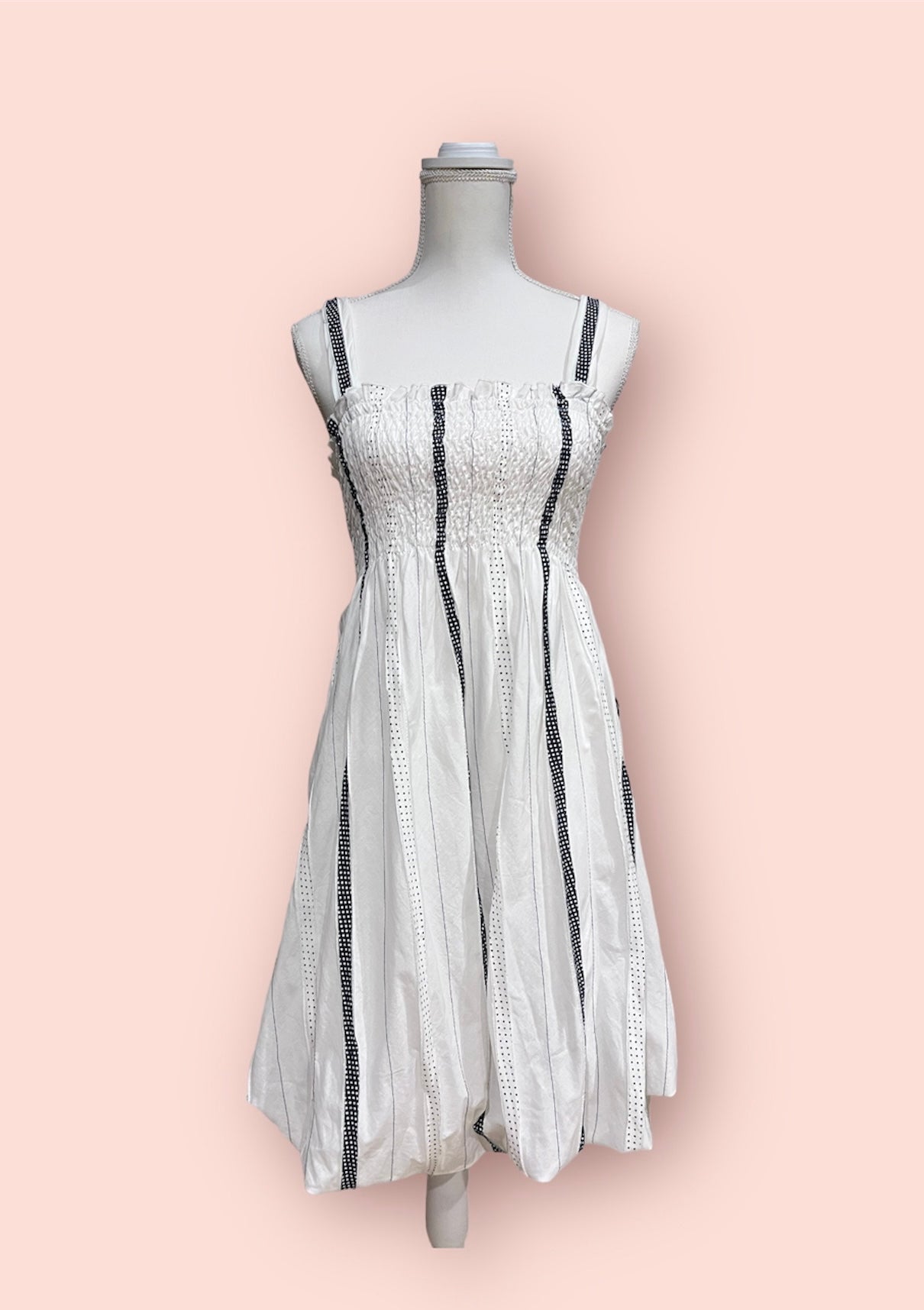 Hazel Stripe Bubble Dress - - essecoco