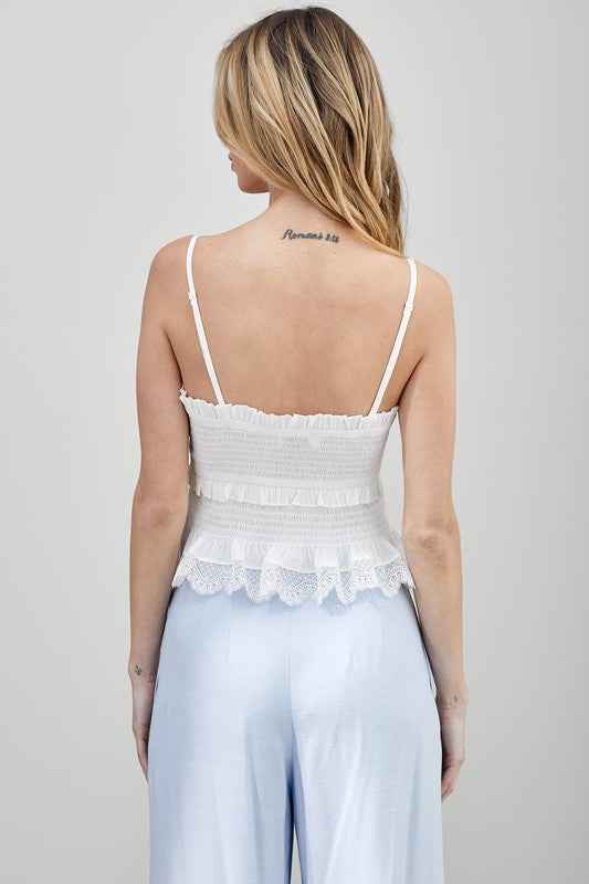 Nadine White Cami Top