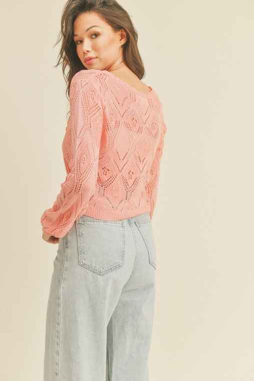 Mia Coral Sweater