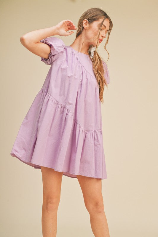 Lyla Puff Babydoll Mini Dress - Dresses - essecoco