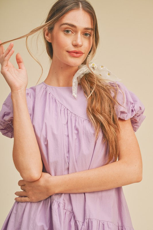 Lyla Puff Babydoll Mini Dress - Dresses - essecoco