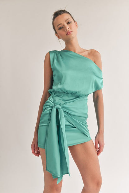Alexia Asymmetrical One Shoulder Wrap Dress - Wrap Dress - essecoco
