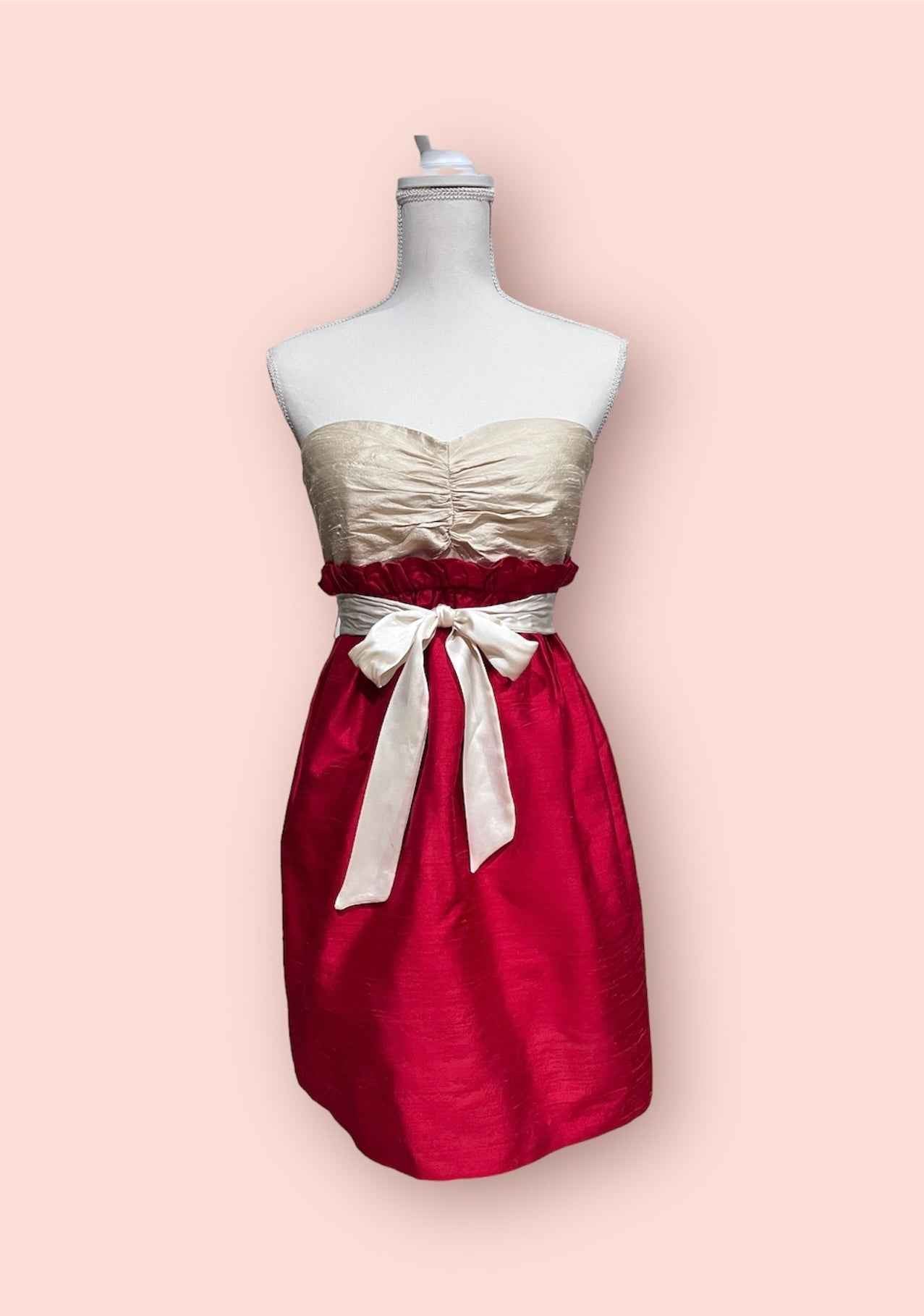 Lisa Strapless Silk Dress