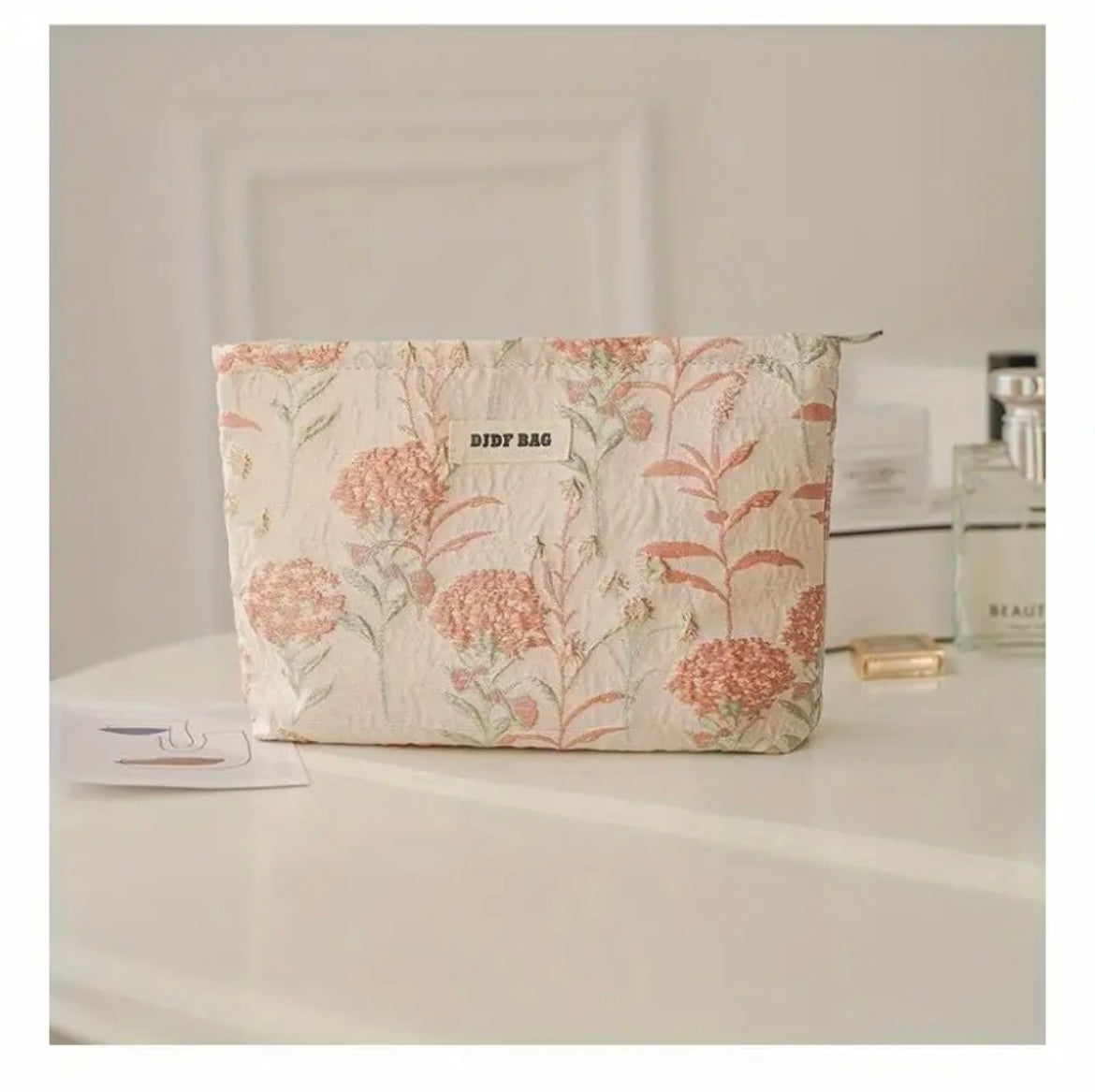 Luxurious Floral Travel Cosmetic Bag