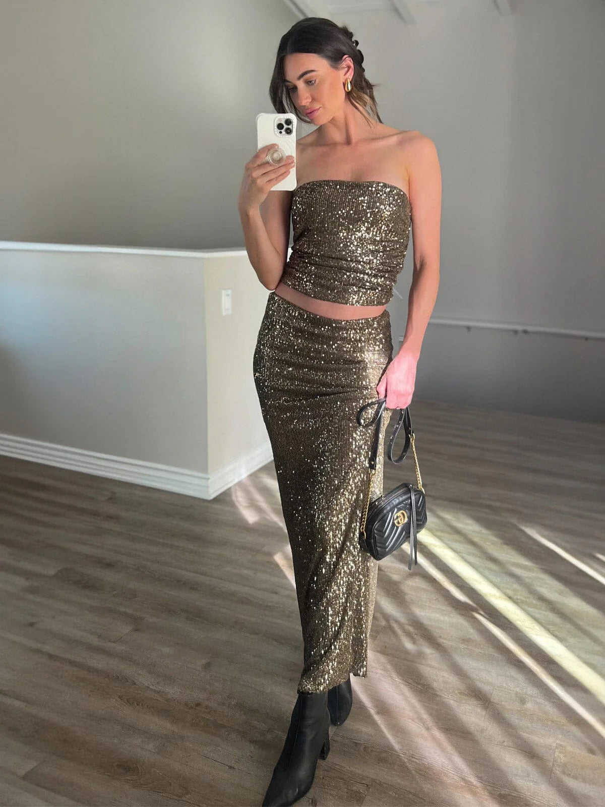 Alisha Sequin Tube Top & Maxi Skirt Set