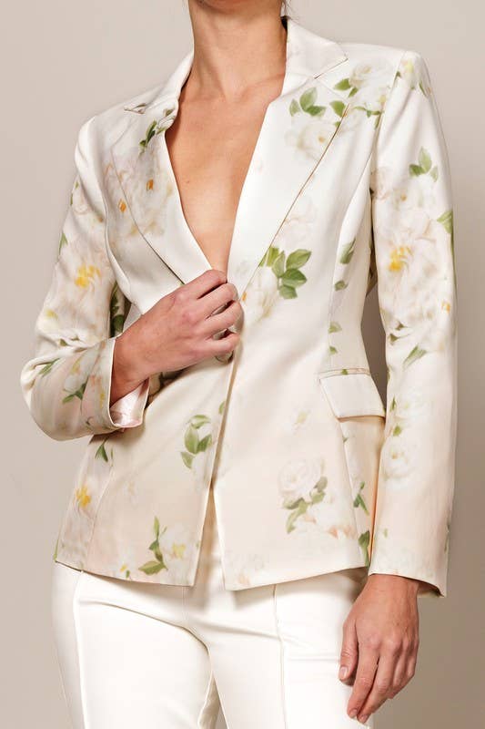 Alana Floral Single Breasted Blazer