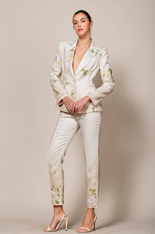 Alana Floral Single Breasted Blazer
