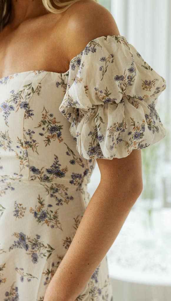 Alessa Floral Puff Sleeve Dress