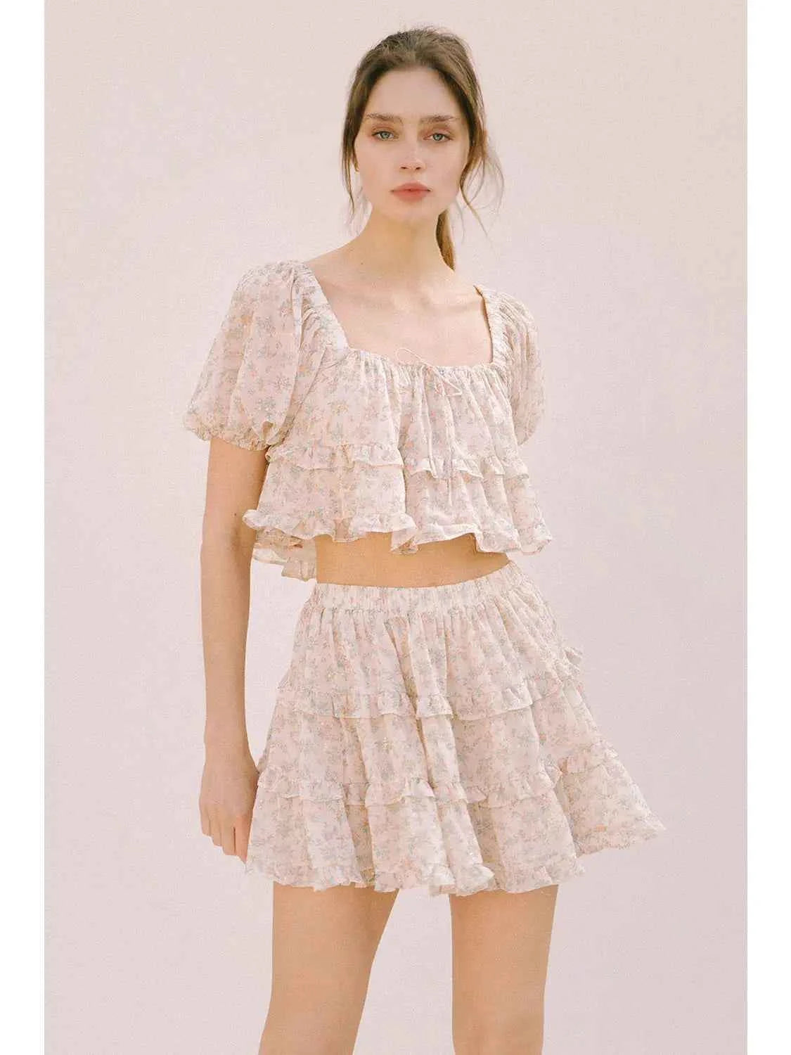 Amelia Boho Sequined Mini Skirt