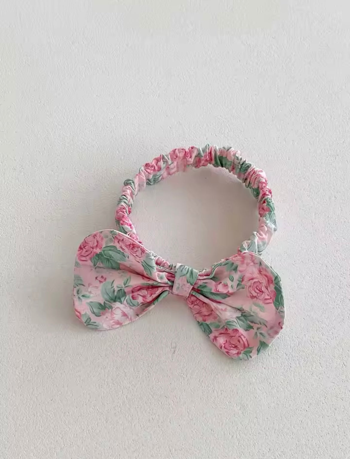 Sweet Pink Roses Puff Sleeve Baby Romper