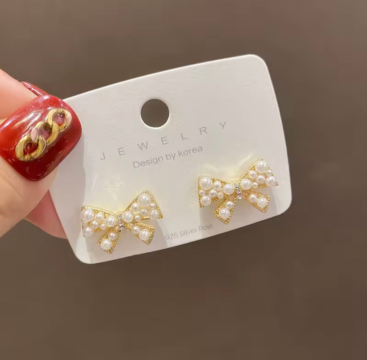 Baroque Camille Pearl Bow Earrings