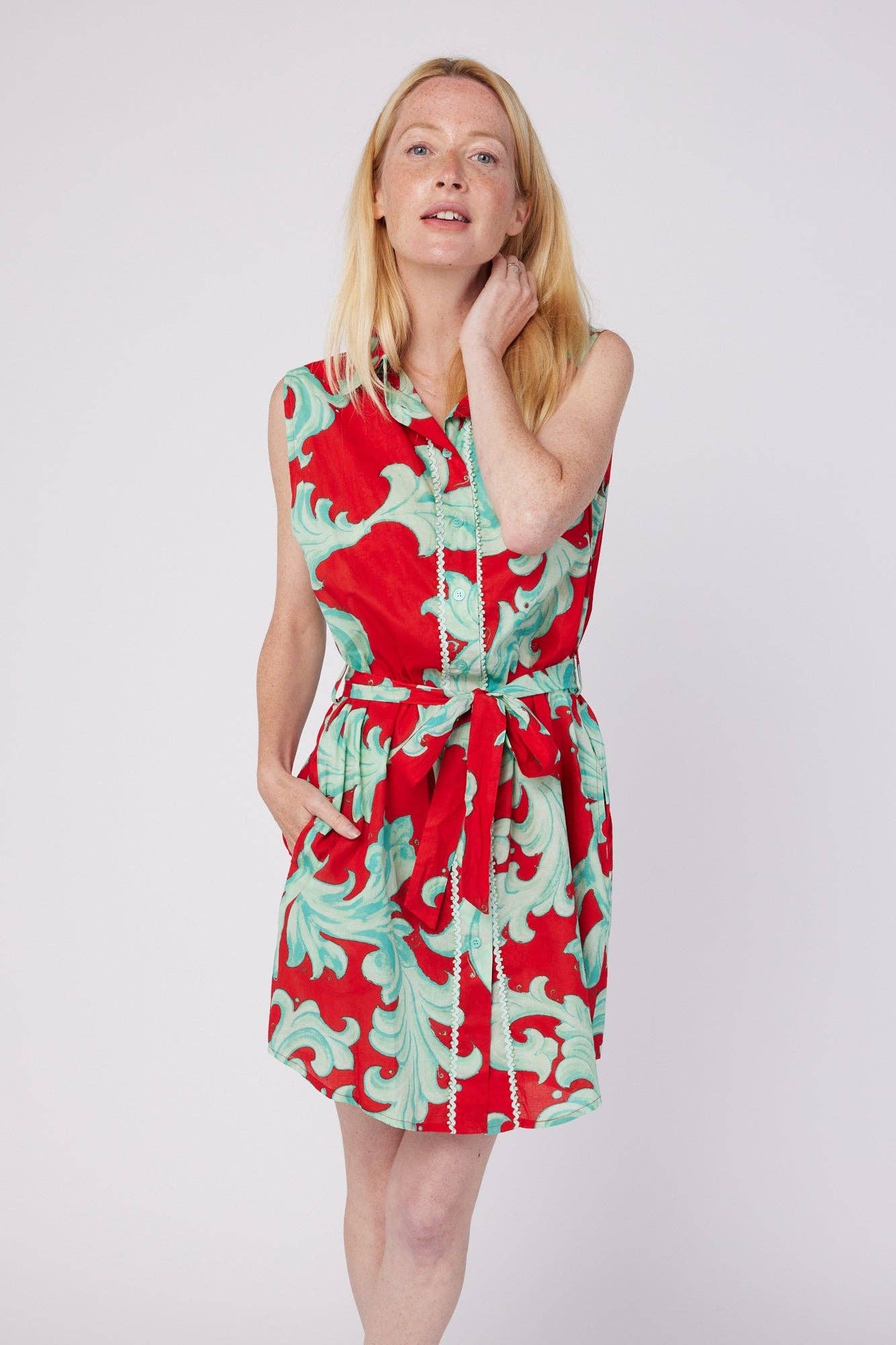 Carlotta Resort Wear Shirt Dress Red Mist Spring