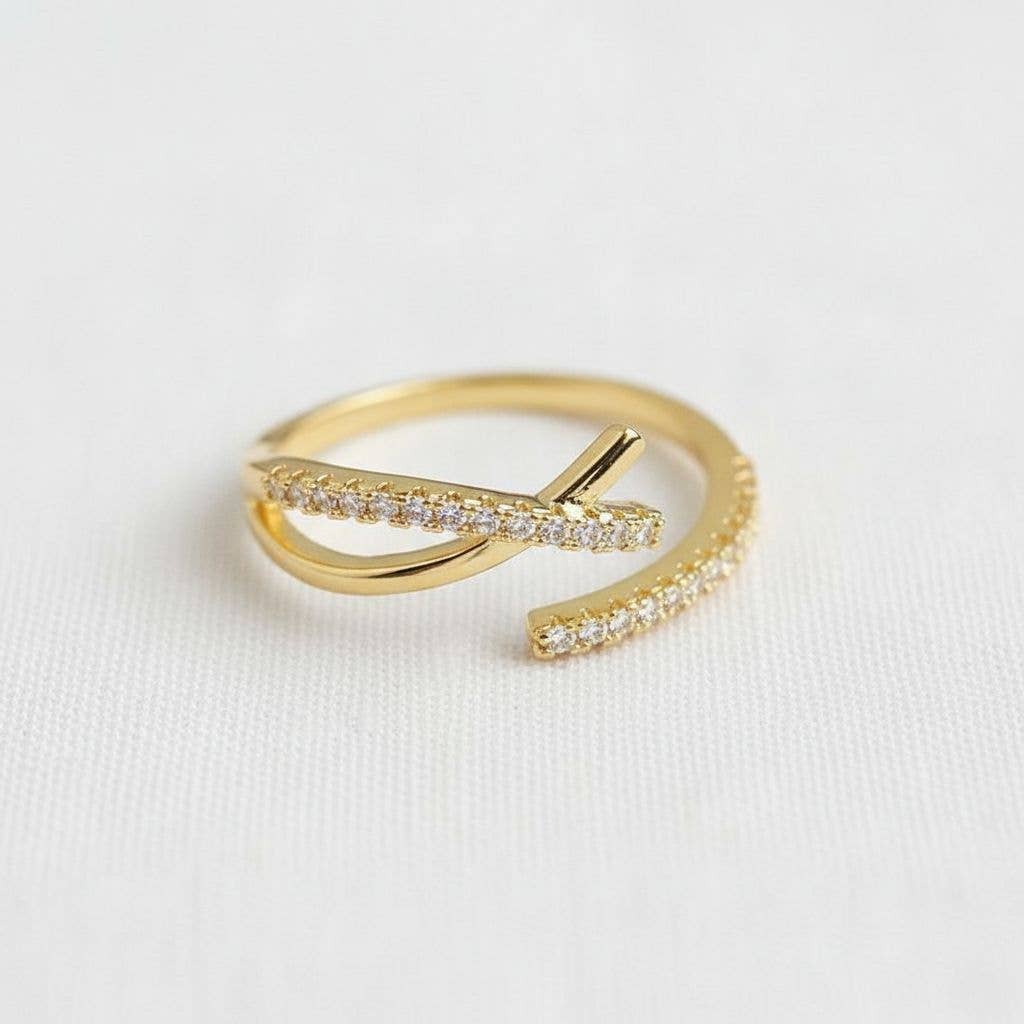 Chic Geometric Zirconia Adjustable Ring - Adjustable Rings - essecoco