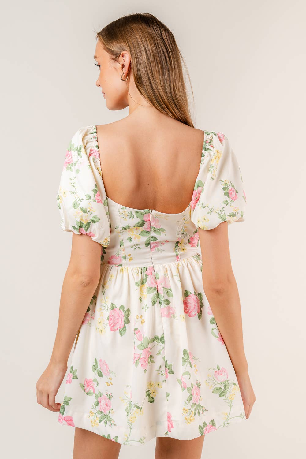Coco Coquette Fit & Flare Puff Sleeve Dress - - essecoco