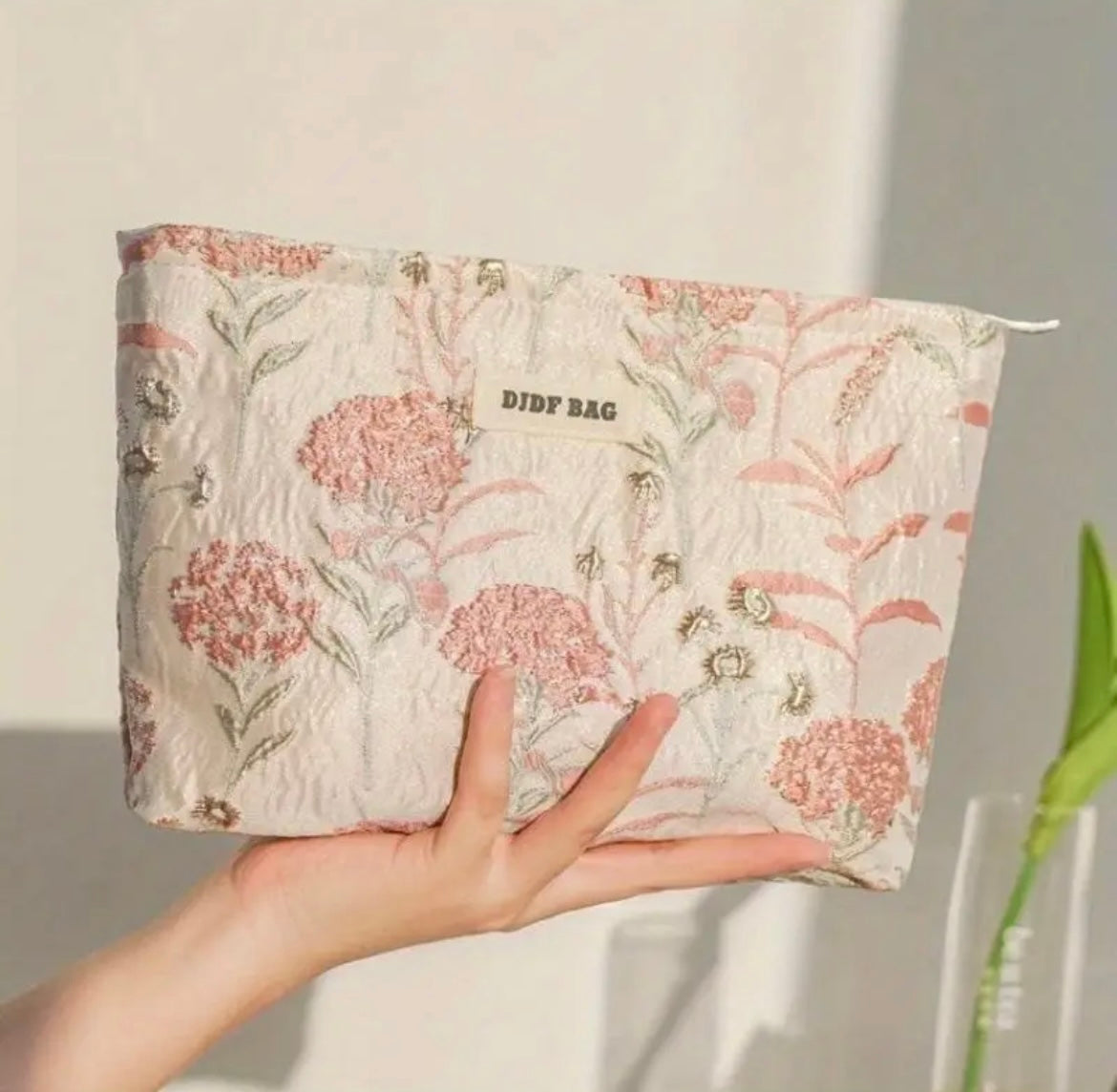 Luxurious Floral Travel Cosmetic Bag