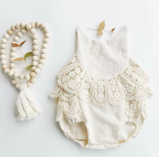 Sweet Ruffle Crochet Baby Romper