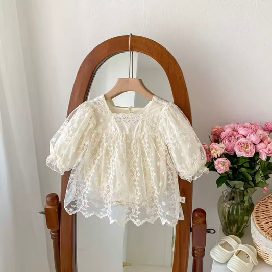 Baby Long Sleeve Embroidered Dress