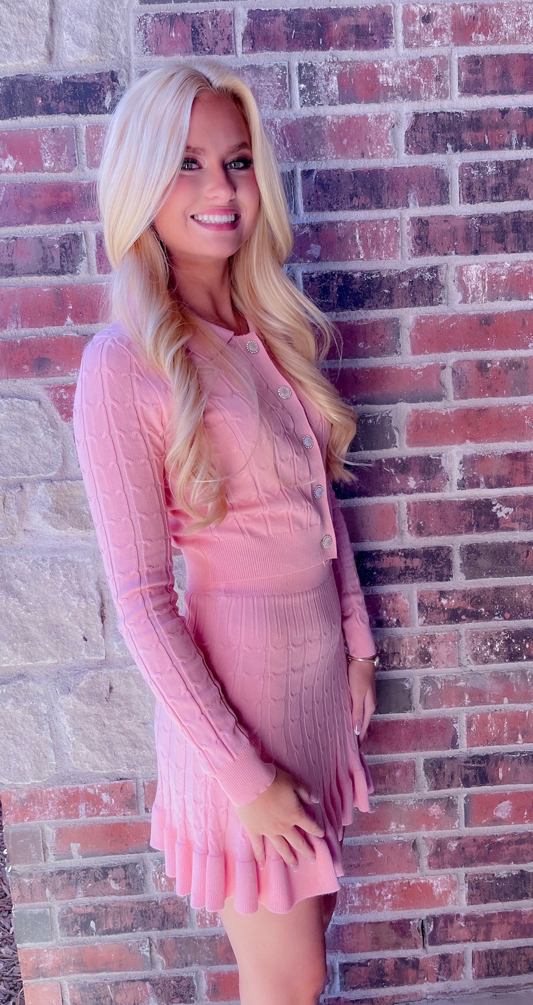 Elaine Cable Knit Sweater Set - Sweater Set - essecoco