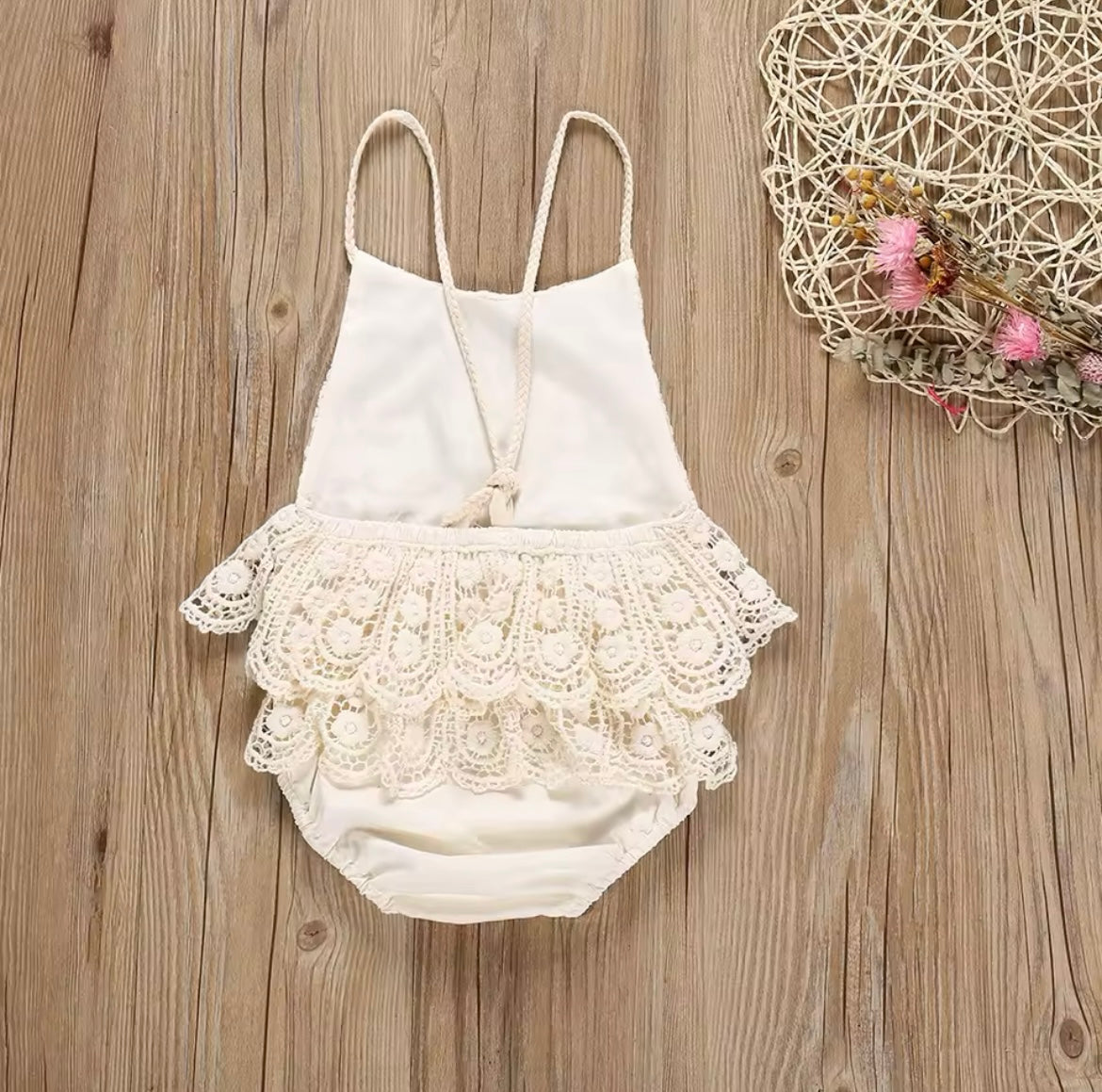 Sweet Ruffle Crochet Baby Romper