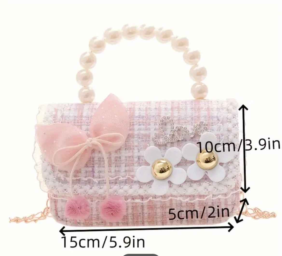 Pearl Bow Chain Mini Crossbody Bag