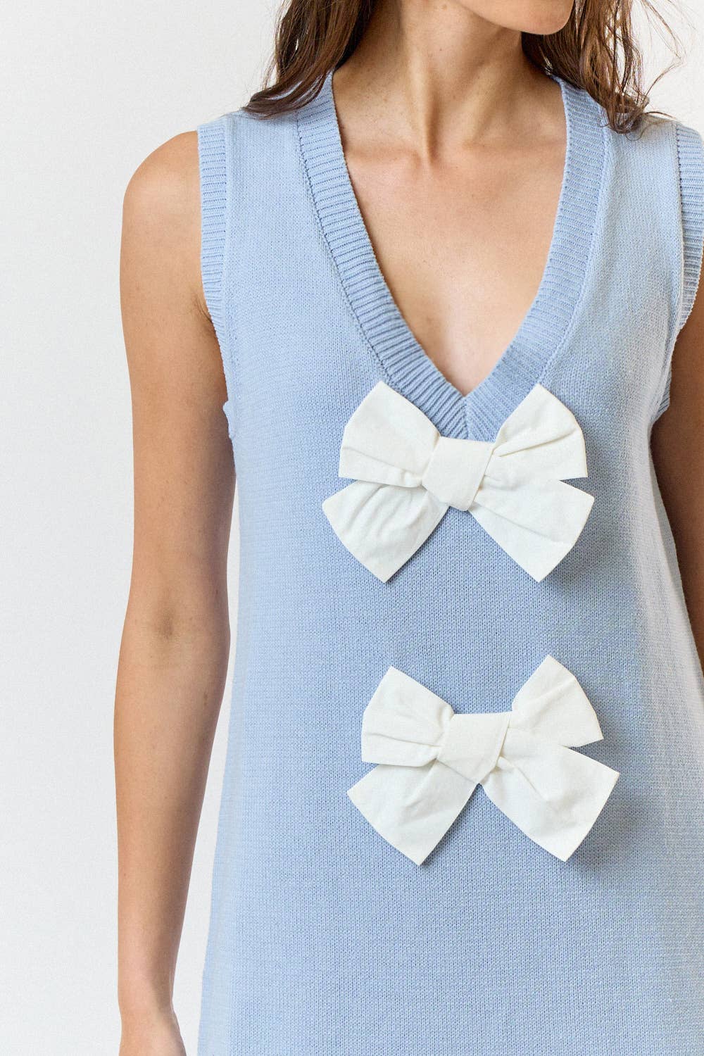 Lydia Double Bow Vest Dress -  - essecoco