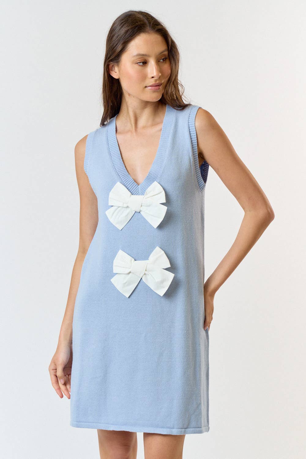 Lydia Double Bow Vest Dress -  - essecoco