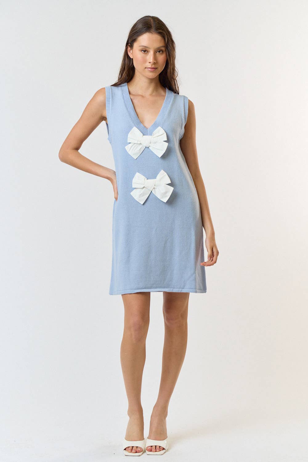 Lydia Double Bow Vest Dress -  - essecoco