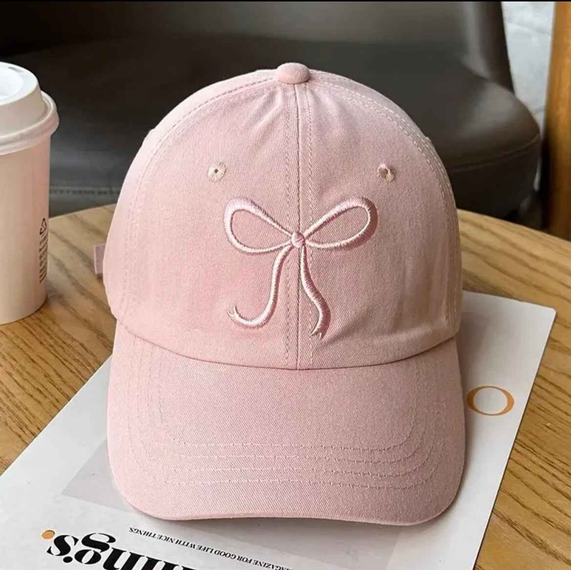 Bowknot Embroidered Baseball Cap