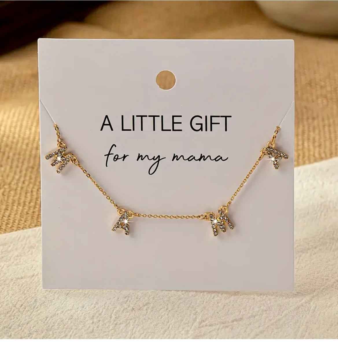 Elegant Rhinestone Mama Pendant