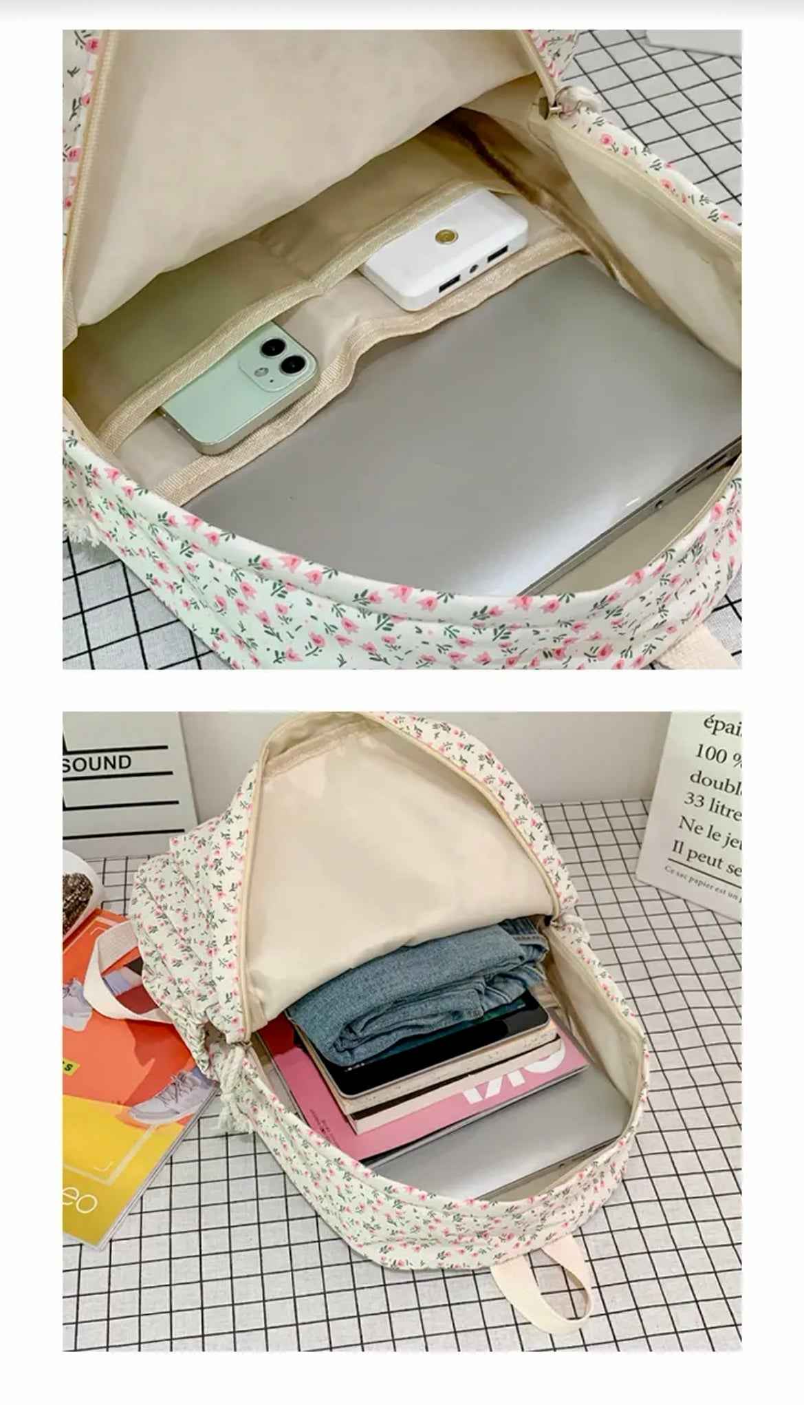 Floral Print Backpack