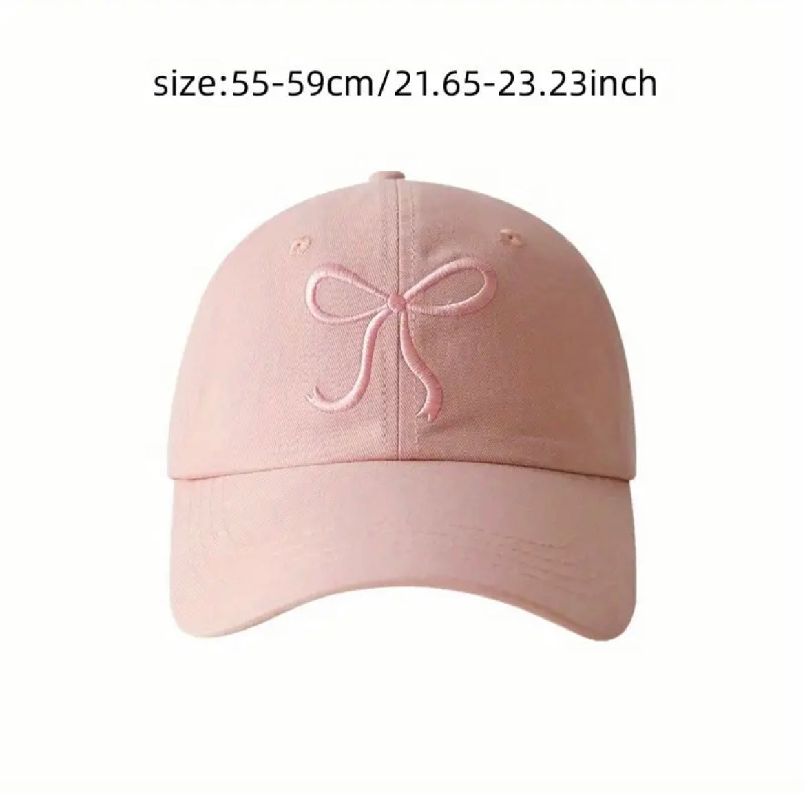 Bowknot Embroidered Baseball Cap - Women’s Baseball Cap - essecoco