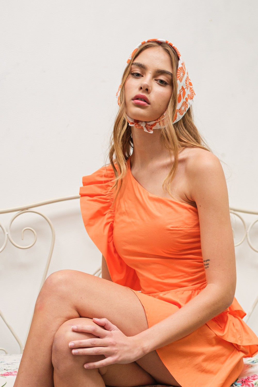 Grace One Shoulder Ruffle Dress - Dresses - essecoco