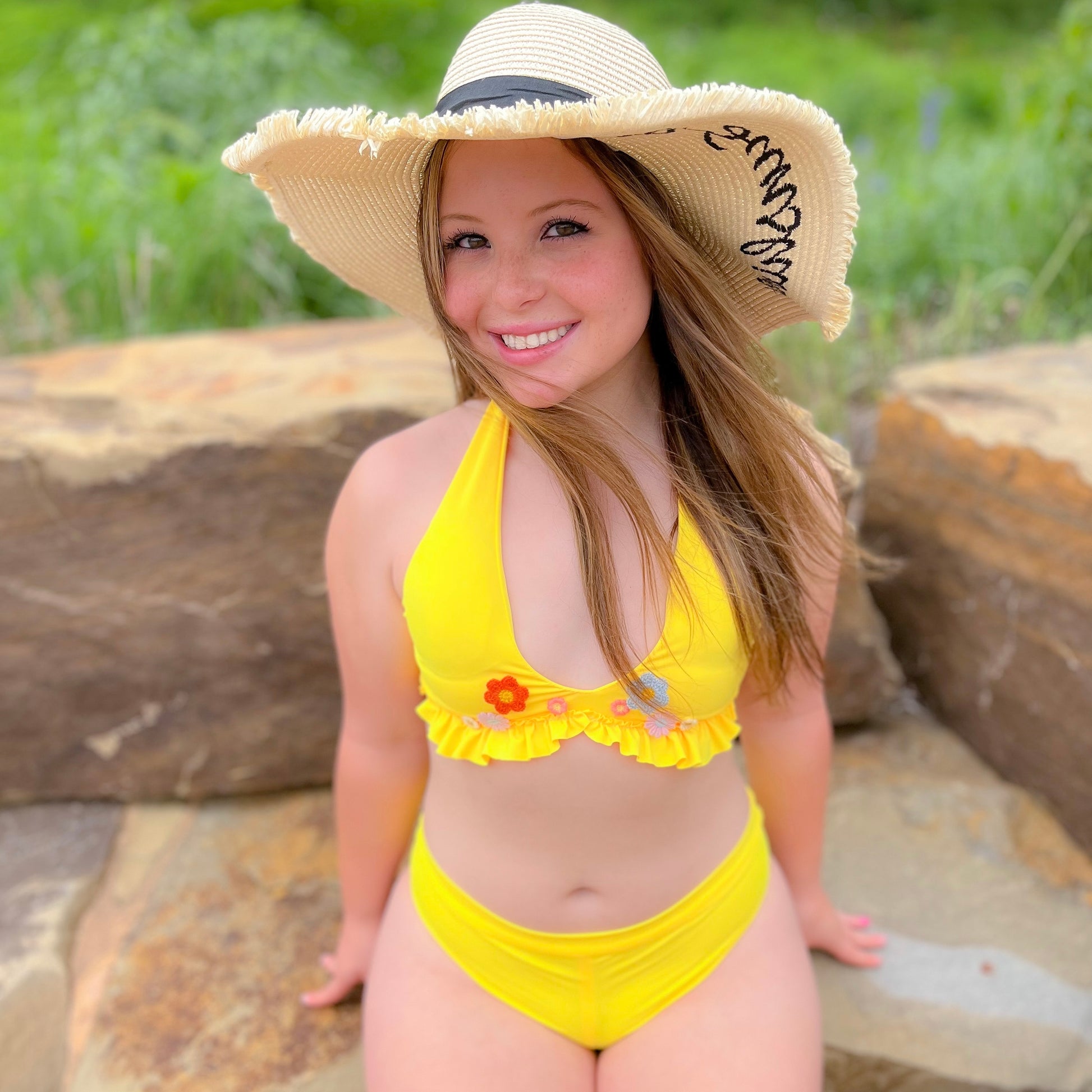 Zelda Lemon Halter Top - Swimwear - essecoco