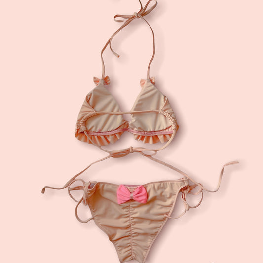 Ellie Blush Triangle Top - Swimwear - essecoco