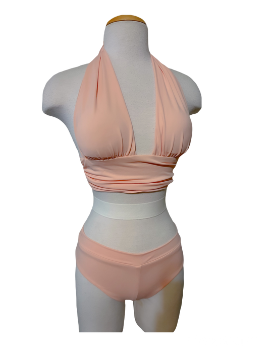 Zara Blush Halter Top - Swimwear - essecoco