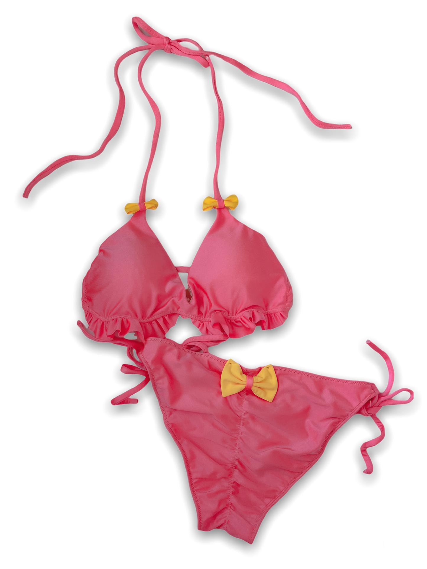 Elyse Coral String Bikini Bottom - Bikini Bottom - essecoco