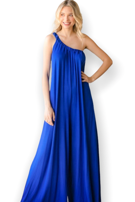 Lyndsey Royal Jumpsuit - Jumpsuits & Rompers - essecoco
