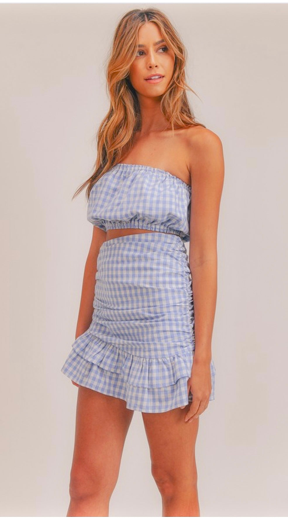 Hazel Tube Top and Skirt Set - Two Piece Sets - essecoco