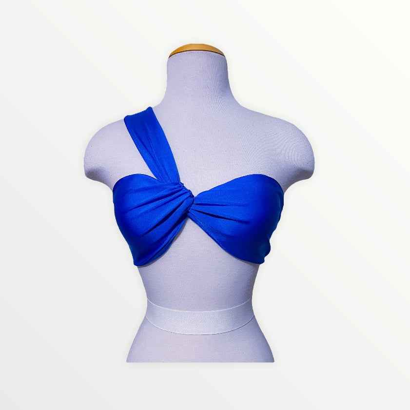 Clara Royal One Shoulder Bikini Top