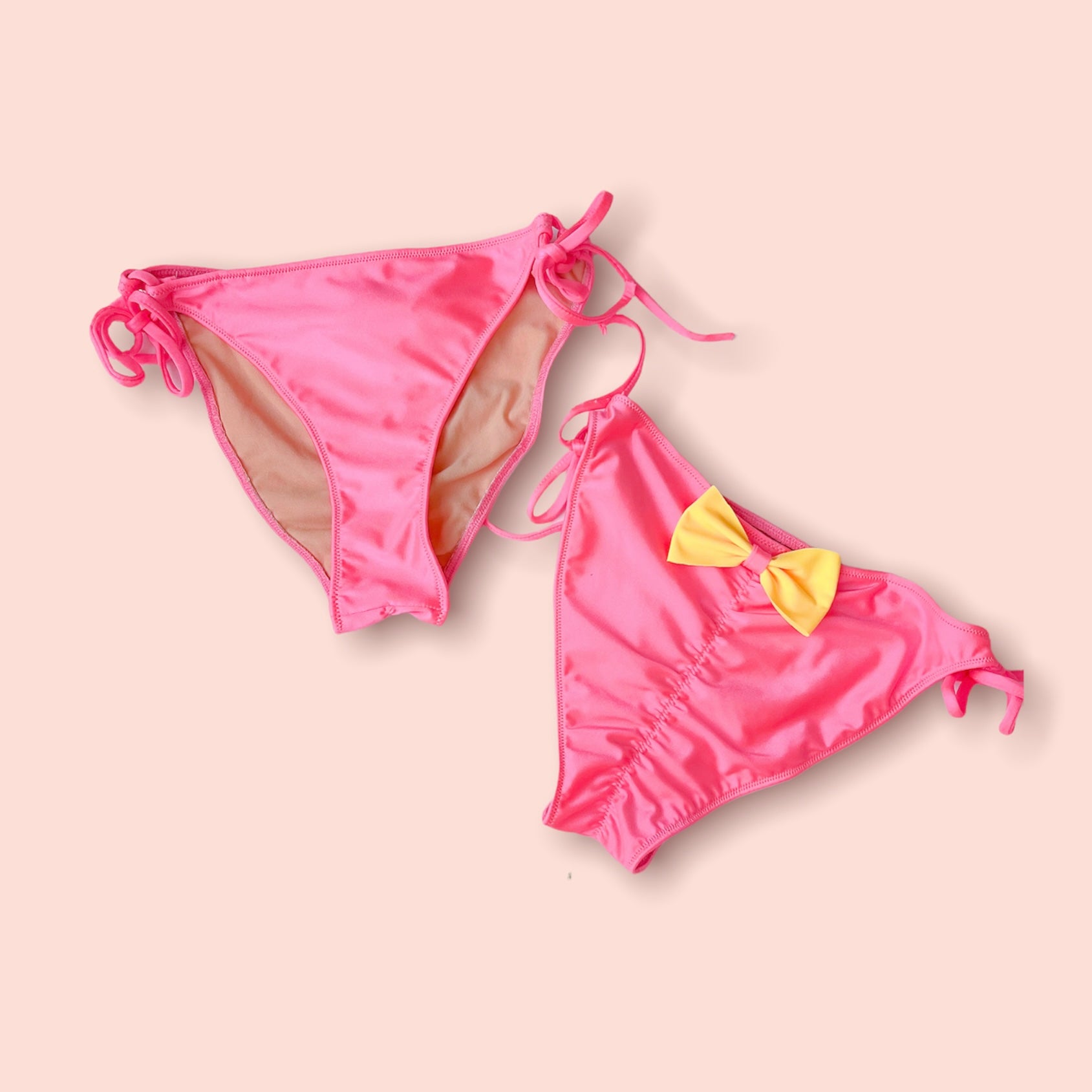 Elyse Coral String Bikini Bottom - Bikini Bottom - essecoco