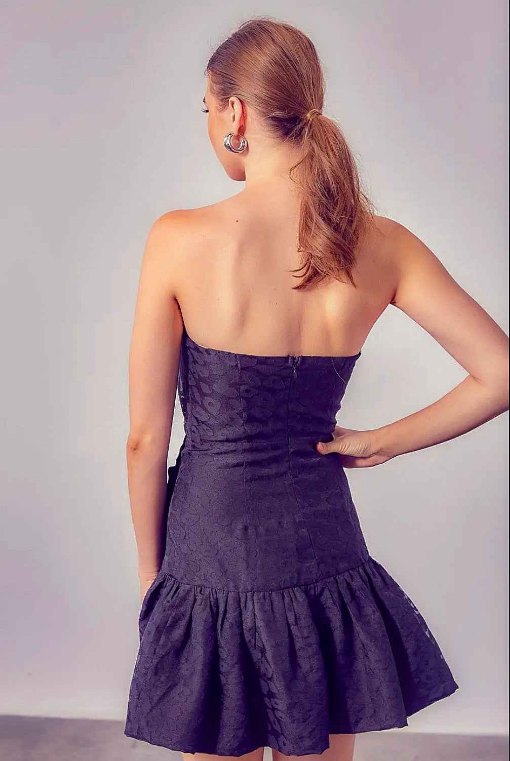 Blythe Strapless Ruffle Dress
