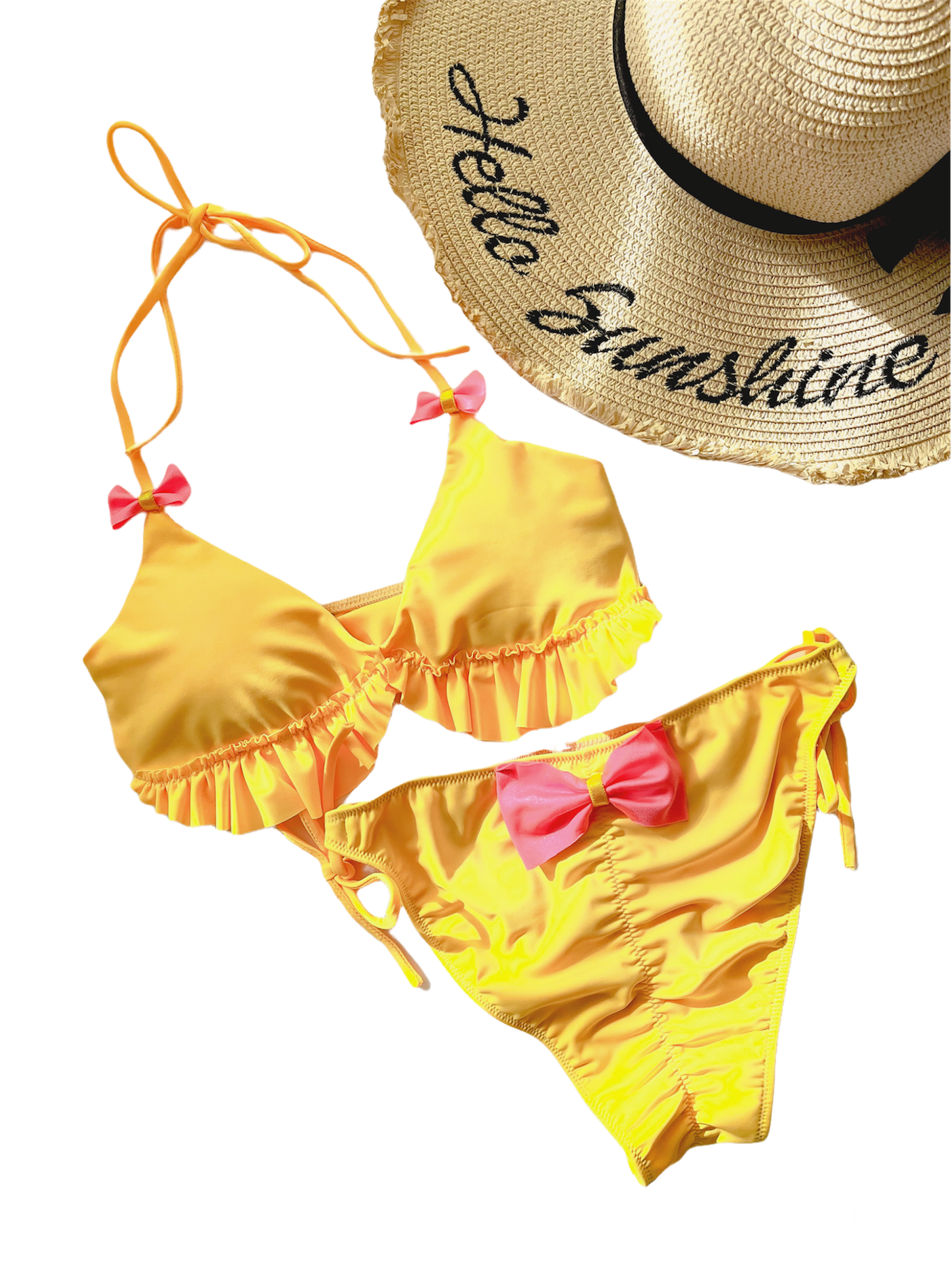 Elyse Lemon String Bikini Bottom - Swimwear - essecoco
