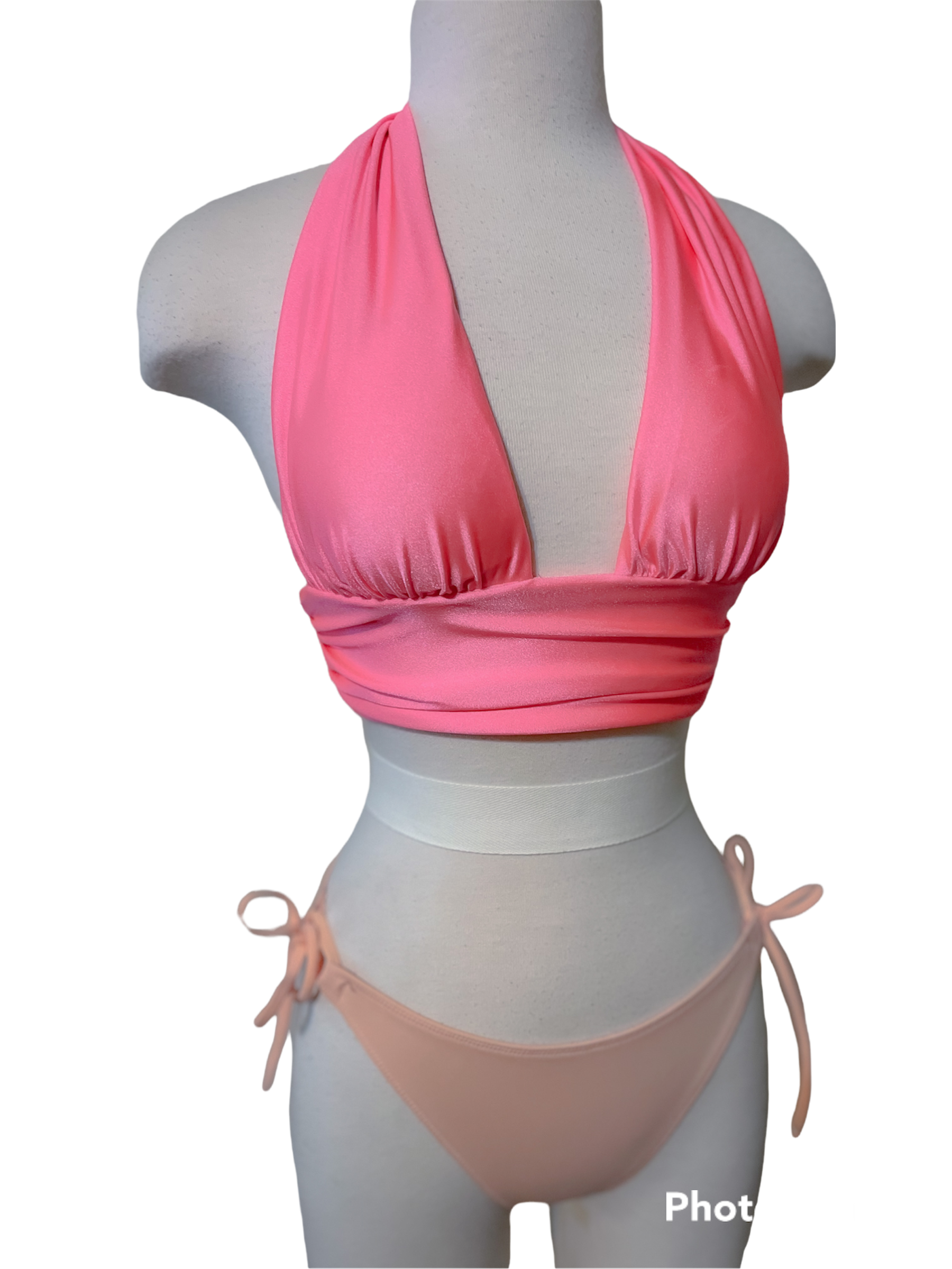 Zara Coral Halter Top - Swimwear - essecoco