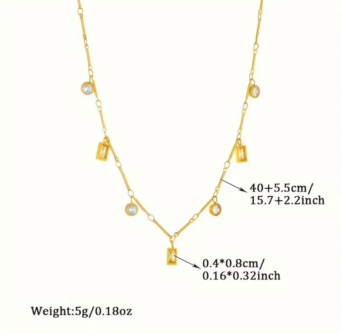 Stylish Stainless Steel Gold Pendant Necklace with Rhinestone Accents - Floral Pendant - essecoco