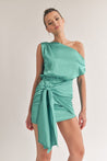 Alexia Asymmetrical One Shoulder Wrap Dress - Wrap Dress - essecoco