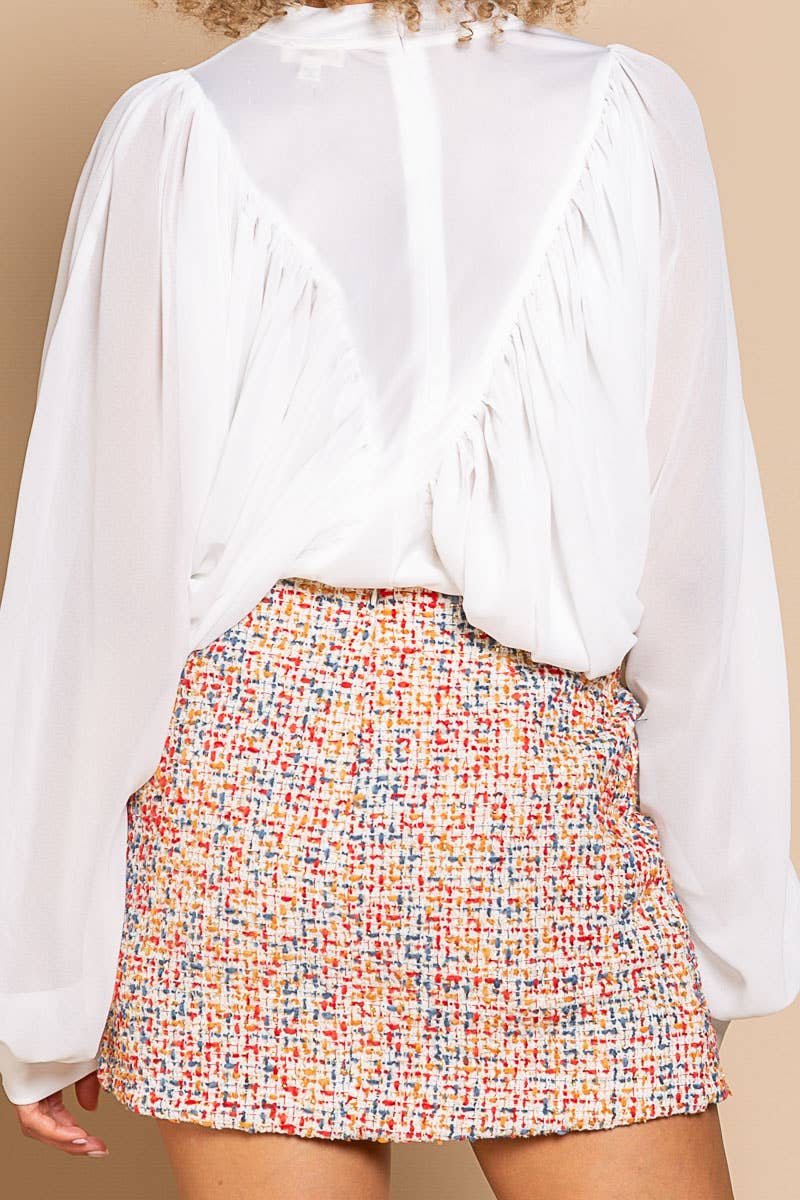 Callie Tweed Mini Skirt
