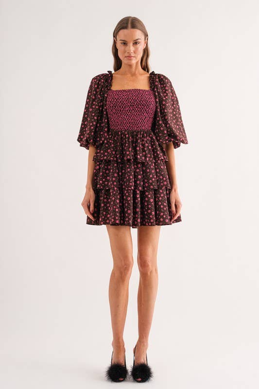Sofie the Label Bri Mini Dress, stylish sleeveless dress with a fitted silhouette and vibrant floral pattern, perfect for summer wear.