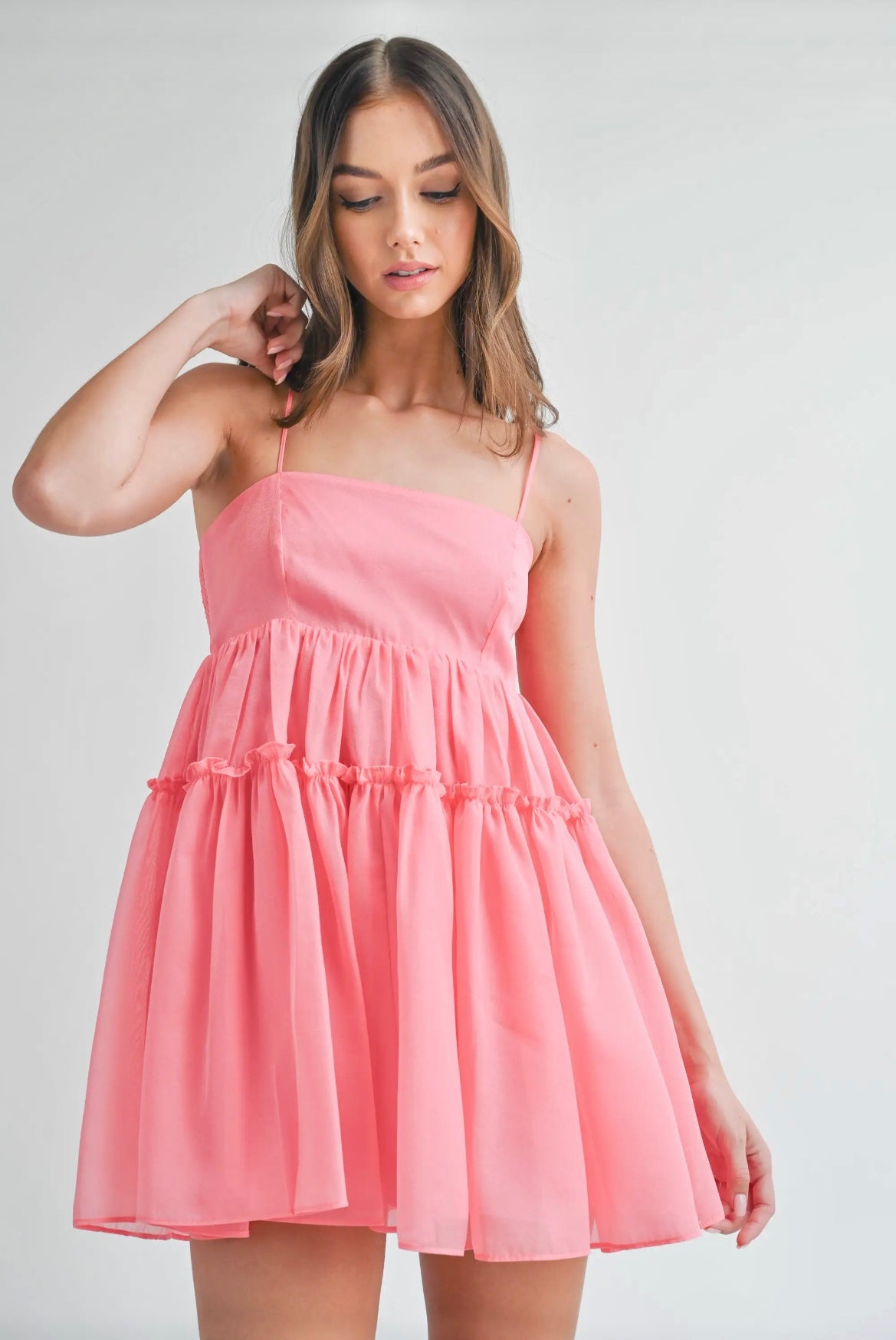 Adria Pink Babydoll Dress