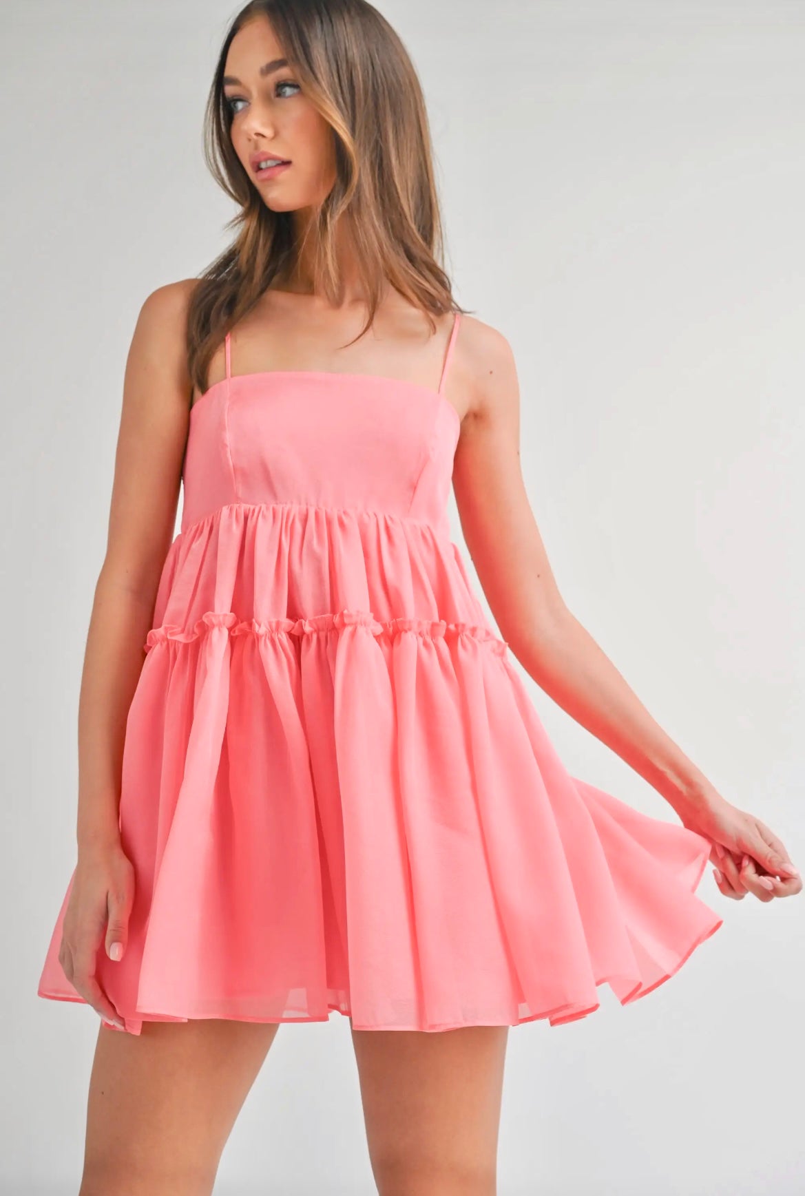 Adria Pink Babydoll Dress